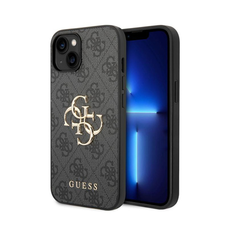 Guess 4G Big Metal Logo - iPhone 15 Tasche (grau)