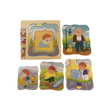 Top Bright - Dědeček vrstvené puzzle, brýle