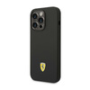 Ferrari Liquid szilikon tok fém logó MagSafe - iPhone 14 Pro Max tok (fekete)