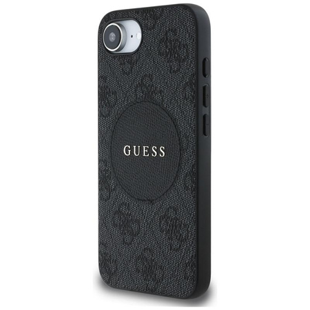 Guess 4G Circle Classic Logo MagSafe - tok iPhone 16e készülékhez (fekete)