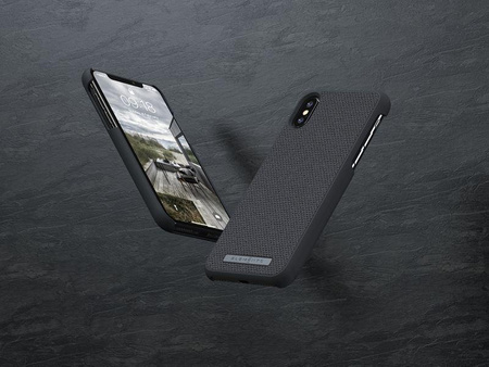 Nordic Elements Original Idun - Anyag tok iPhone Xs Max készülékhez (sötétszürke)
