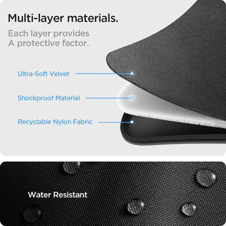 Spigen Basic Laptop Pouch - Pouzdro na notebook 13" / 14" (Černá)