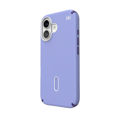 Speck Presidio2 Pro ClickLock e MagSafe - Custodia per iPhone 16 (Lavanda futura / Viola cassis / Bianco)