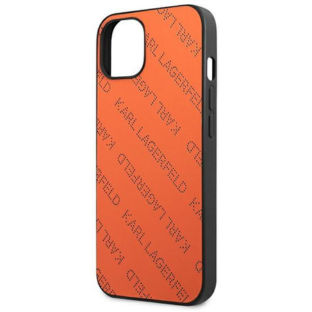 Karl Lagerfeld Perforierte Allover - iPhone 13 Mini Tasche (Orange)