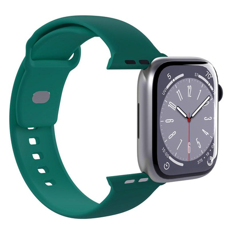 PURO ICON - Elasztikus szíj Apple Watch 44/45/46/49 mm-es órához (S/M & M/L) (Jade)