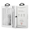 Guess Liquid Glitter 4G Big Logo - iPhone 13 Pro Max tok (ezüst)