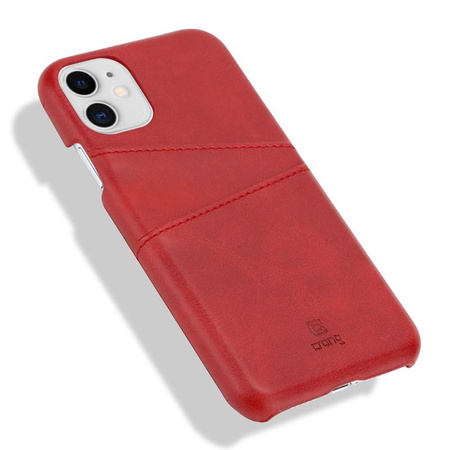 Crong Neat Cover - Étui pour iPhone 11 Pro avec poches (rouge)