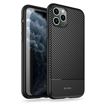 Crong Prestige Carbon Cover - iPhone 11 Pro Max Hülle (Schwarz)