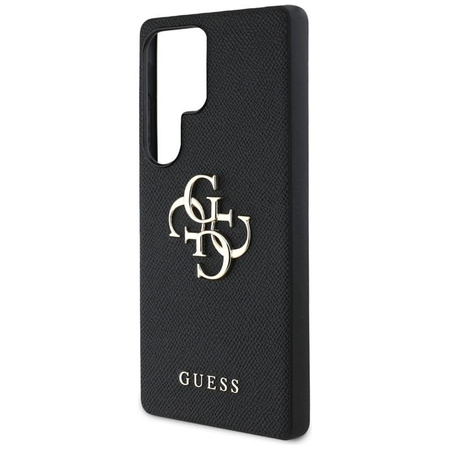 Guess Grained Big 4G Logo Small Classic Logo - Case for Samsung Galaxy S25 Ultra (black)