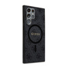 Guess 4G Collection Leder Metall Logo MagSafe - Samsung Galaxy S24 Ultra Tasche (schwarz)