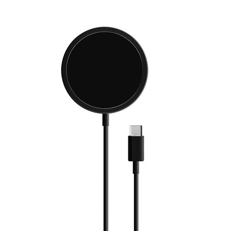 Câble de charge magnétique Puro USB-C Magsafe - Chargeur sans fil à induction de 15 W (noir)