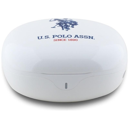 US Polo Assn DH Logo - Słuchawki TWS + etui ładujące (biały)