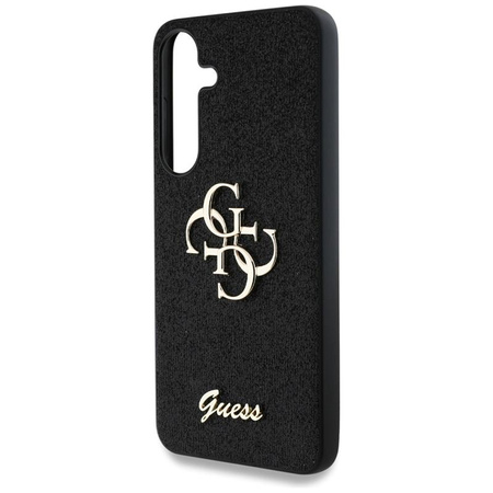 Guess Fixed Glitter Big 4G Metal Logo - Hülle für Samsung Galaxy S25+ (schwarz)