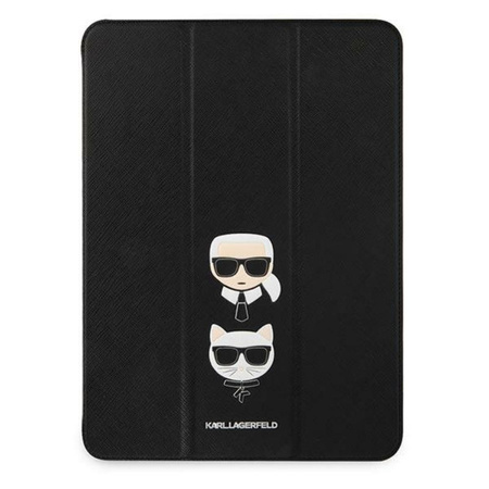 Karl Lagerfeld Saffiano Karl & Choupette Heads - iPad Pro 11" Tasche 2021 (schwarz)