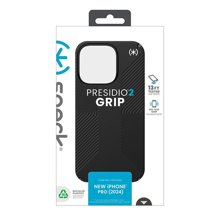 Speck Presidio2 Grip - iPhone 16 Pro Case (Black / Slate Grey / White)