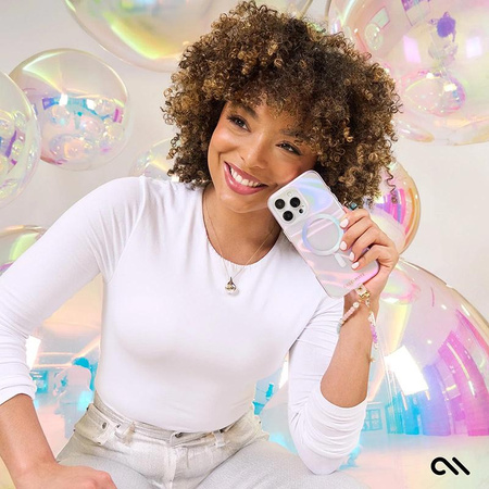 Etui Case-Mate Soap Bubble MagSafe do iPhone 16 Pro Max – Efekt Tęczowej Poświaty