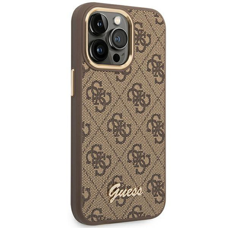 Guess 4G Metal Camera Outline Case - Tasche für iPhone 14 Pro Max (Braun)