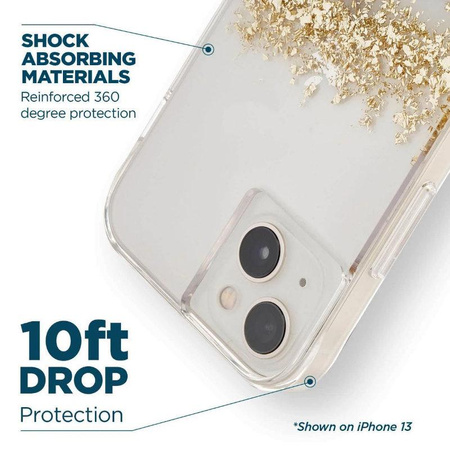 Case-Mate Karat - iPhone 14 Plus tok arannyal díszített (Márvány)
