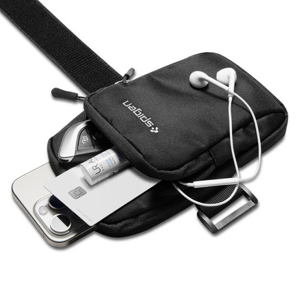 Spigen A702 Dynamic Shield Armband - Pouzdro / Sportovní náramek na smartphone do 6.9" (Černá)