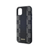 DKNY Leather Checkered Mono Pattern MagSafe - iPhone 11 Case (noir)