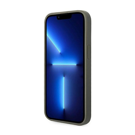 Pouzdro Guess Glitter Flakes Metal Logo - iPhone 14 Plus (zelené)
