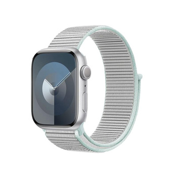Crong Nylon - Sportszíj Apple Watch 38/40/41/42 mm-hez (pasztellszürke)