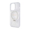Guess Ring Stand Script Glitter MagSafe - Etui iPhone 15 Pro Max (przezroczysty)