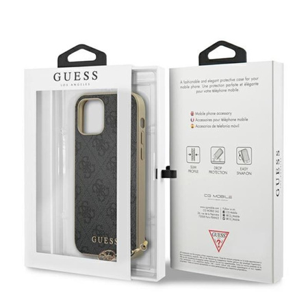 Guess 4G Charms Collection - Coque pour iPhone 12 Pro Max (gris)