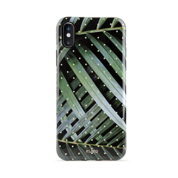 PURO Glam Tropical Leaves - pouzdro pro iPhone Xs / X (Brilliant Leaves)