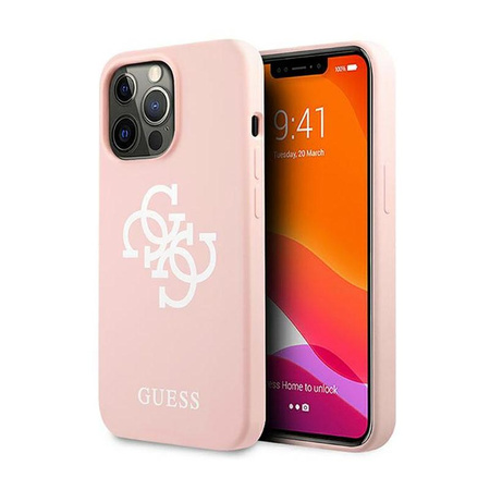Guess szilikon 4G Big Logo - iPhone 13 Pro Max tok (rózsaszín)
