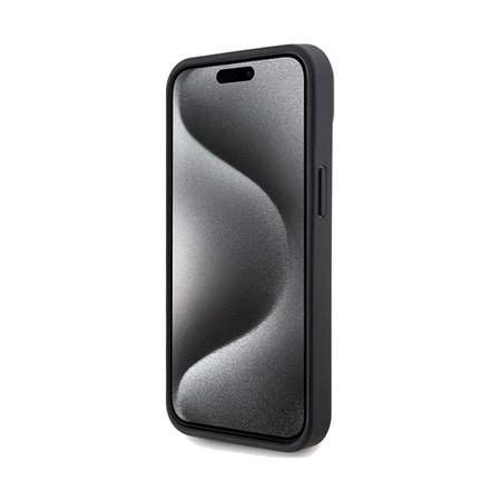 Ferrari Perforierte Wellen Metall Logo - iPhone 15 Hülle (schwarz)