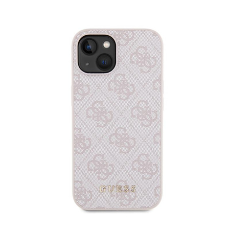 Guess 4G Metal Gold Logo - Case for iPhone 15 (Pink)