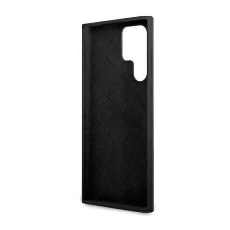 Guess Szilikon Script Metal Logo - Samsung Galaxy S23 Ultra tok (fekete)