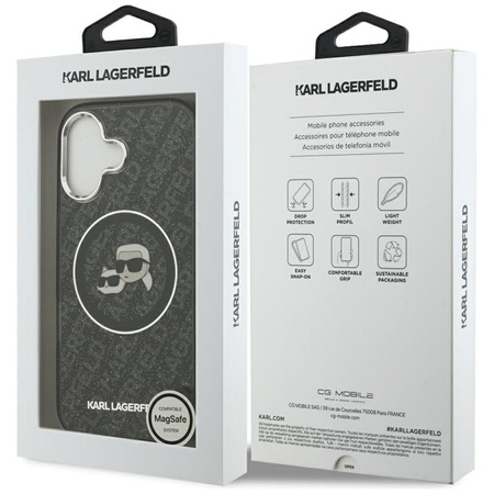 ETUI DO IPHONE 17 do MAGSAFE KARL LAGERFELD ORYGINALNE CZARNE MODNE CASE