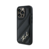 Karl Lagerfeld Diagonal Quilted Script - iPhone 15 Pro Max Case (black)