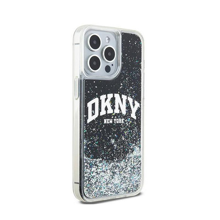DKNY Liquid Glitter Big Logo - Tasche für iPhone 13 Pro Max (schwarz)