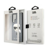 Karl Lagerfeld Saffiano Ikonik Karl`s Head - Etui Samsung Galaxy S22 Ultra (srebrny)