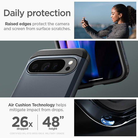 Spigen Tough Armor - Gehäuse für Google Pixel 9 Pro XL (Metall Schiefer)