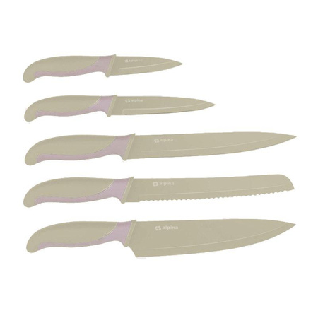 Alpina - Messerset aus rostfreiem Stahl (beige)