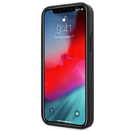 Guess Saffiano 4G Big Metal Logo - Etui iPhone 12 Pro Max (czarny)