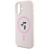 Karl Lagerfeld Silicone Karl & Choupette Ring MagSafe - Etui iPhone 16 Plus (różowy)