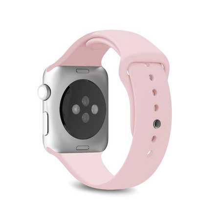 PURO ICON - Elastický sportovní řemínek pro Apple Watch 38/40/41 mm (S/M a M/L) (pískově růžový)