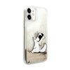 Karl Lagerfeld Liquid Glitter Choupette Fun - iPhone 11 Hülle (Gold)