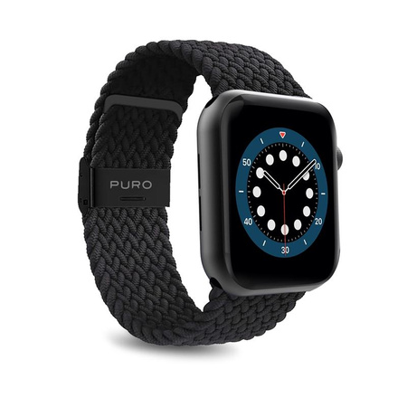Puro Loop Band - Geflochtenes Armband für Apple Watch 42/44/45/49 mm (schwarz)