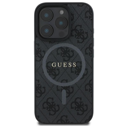 Guess 4G Ring Classic Logo MagSafe - iPhone 16 Pro Max Tasche (schwarz)