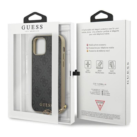 Guess 4G Charms Collection - iPhone 12 / iPhone 12 Pro tok (szürke)