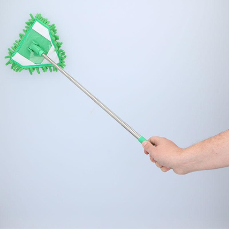 Lifetime - balai télescopique, chiffon à poussière, pompon en microfibre 34-96 cm (vert)
