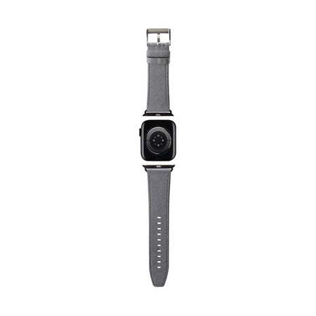 Karl Lagerfeld Saffiano Monogram - Armband für die Apple Watch 38/40/41 mm (silber)