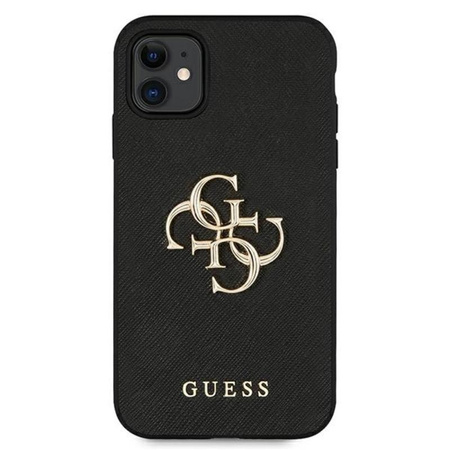Pouzdro Guess Saffiano 4G Big Metal Logo - iPhone 11 (černé)