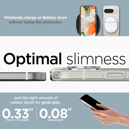 Spigen Ultra Hybrid - Étui pour Google Pixel 9 / 9 Pro (Crystal Clear)